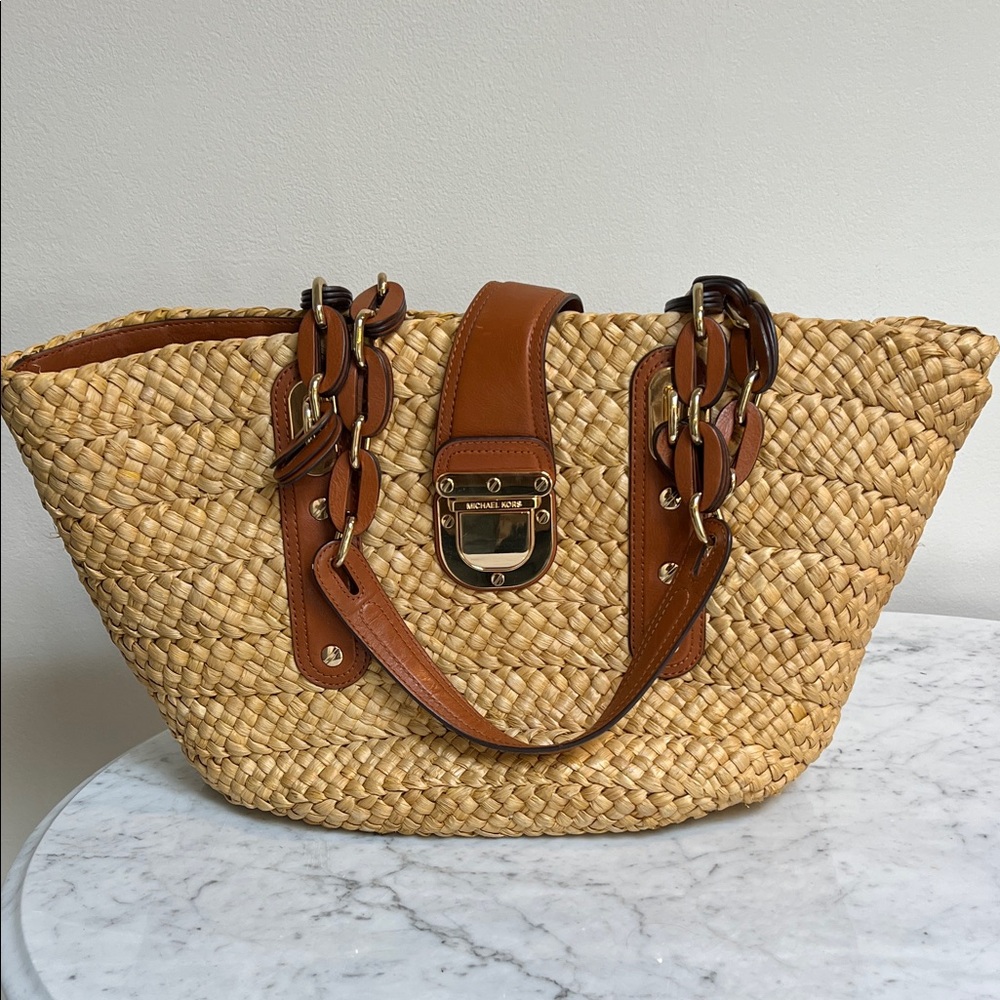 Michael Kors Brown Woven Tote